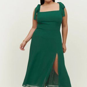 Reformation Twilight Dress Es in Emerald
